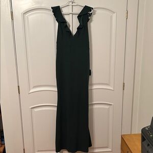 NWT Lulu's Forest Green Maxi Dress - V-neck - XL